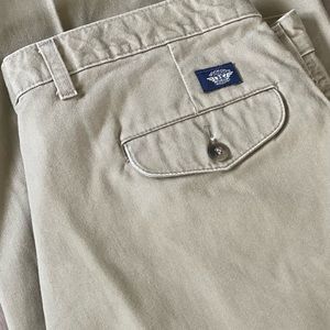 Dockers dress pants, khaki. Pleated front